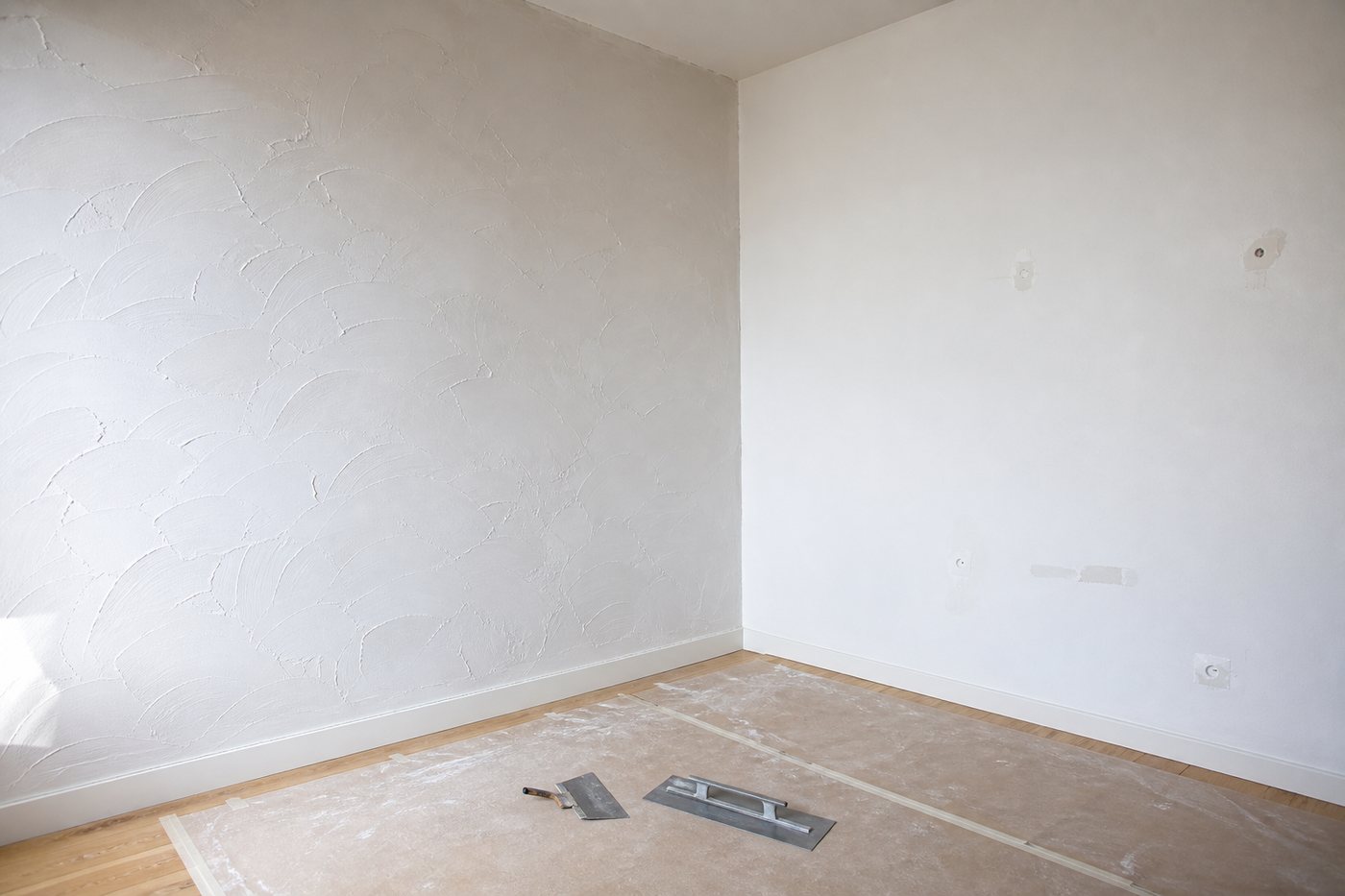 Ratisser tous les murs ou reboucher seulement