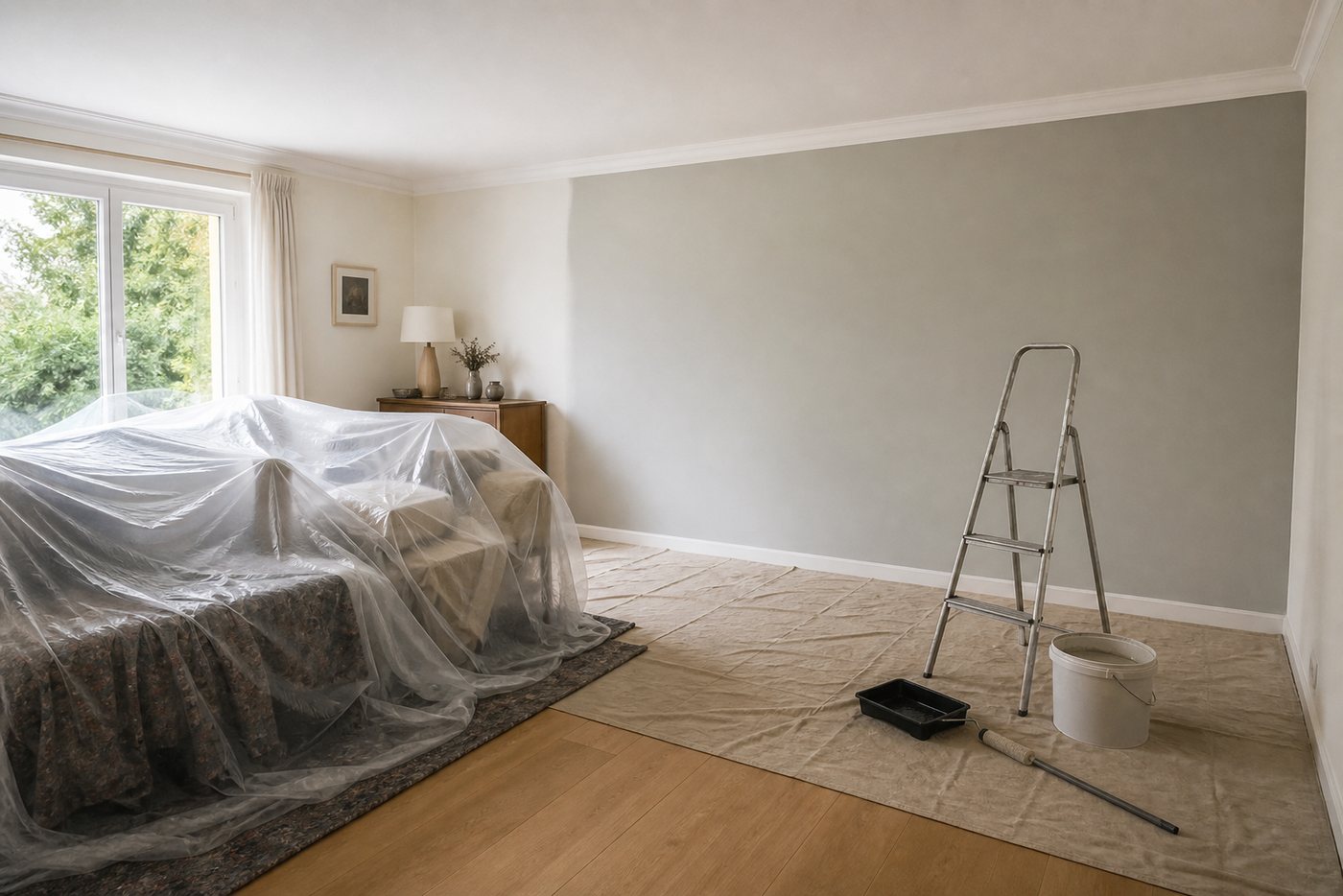 Repeindre une pièce sans sortir les meubles