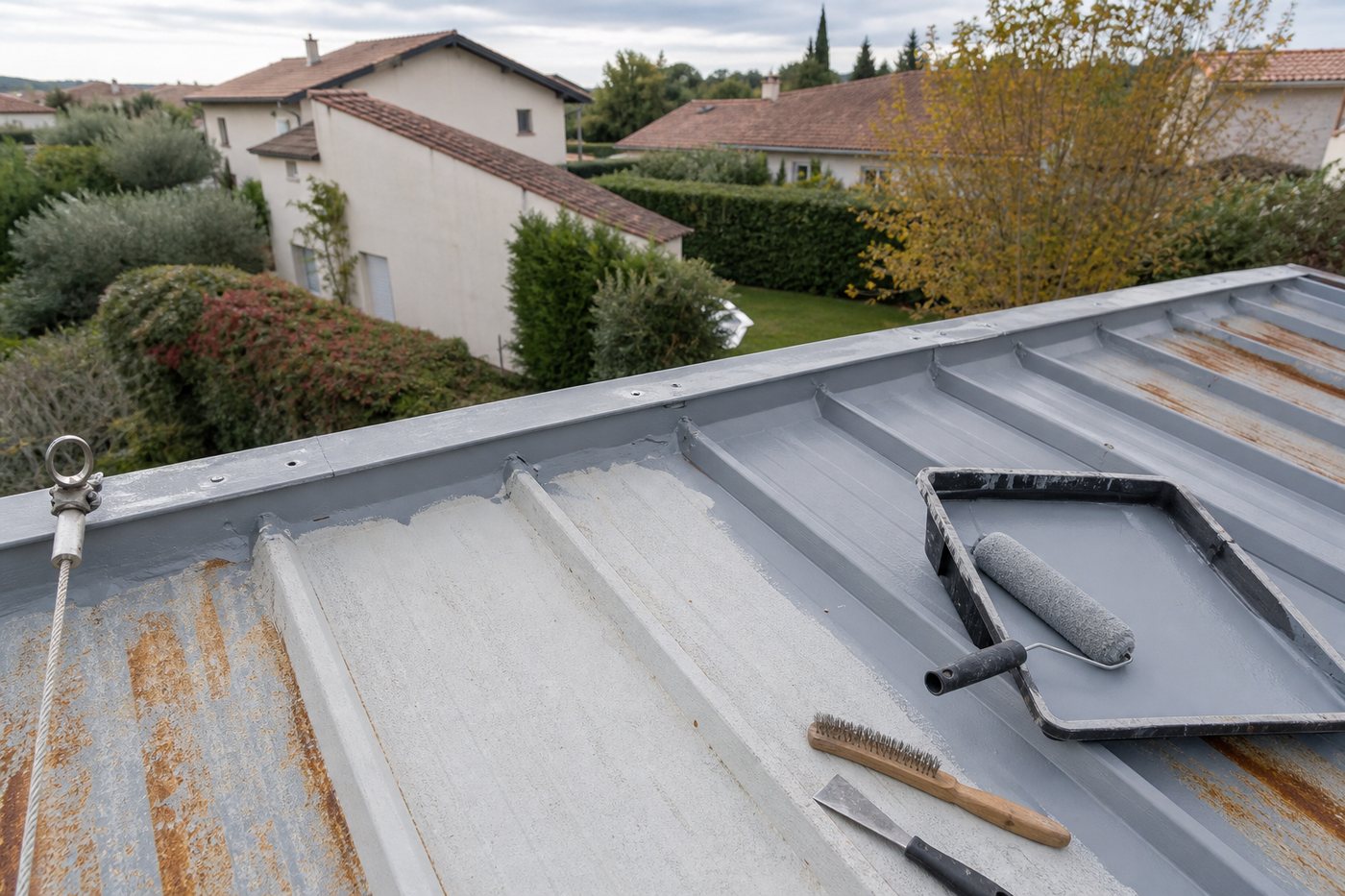 Repeindre une toiture en bac acier qui rouille