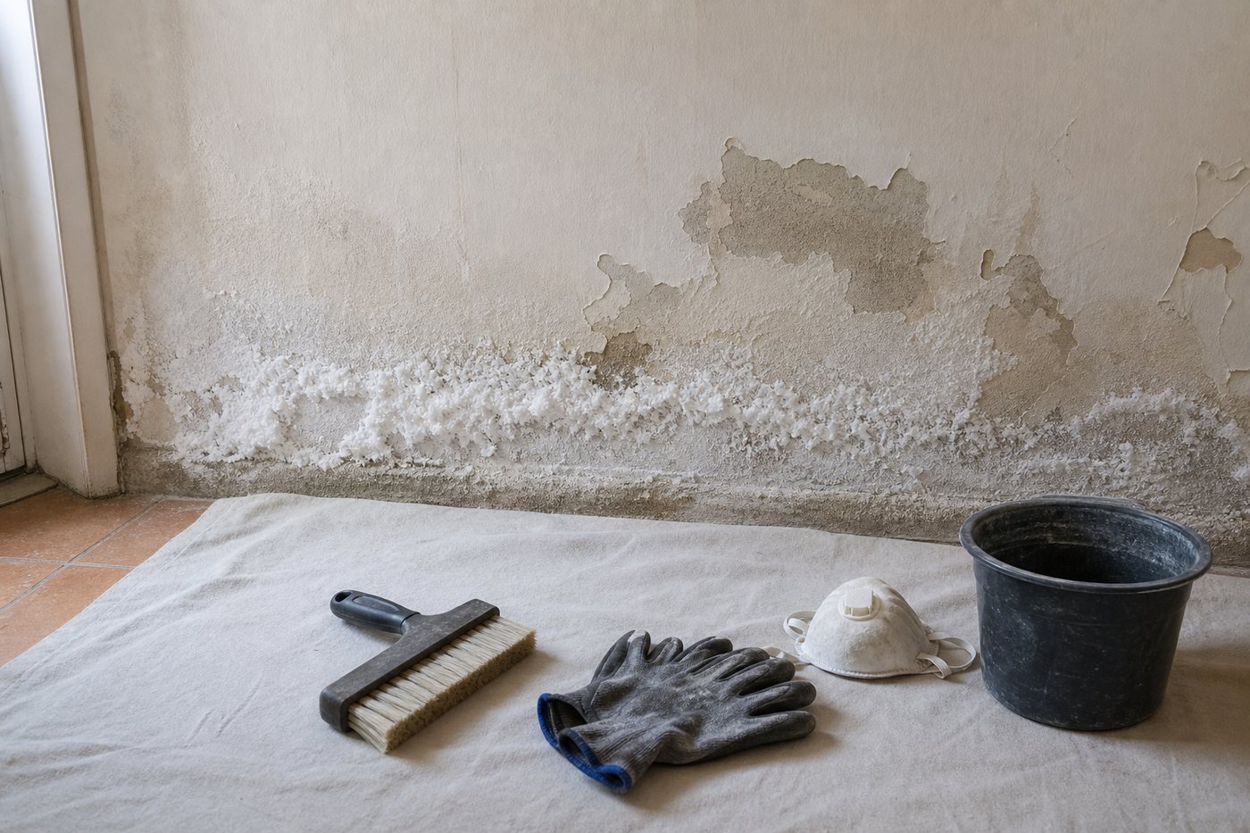 Salpêtre sur un mur avant peinture : comment réagir
