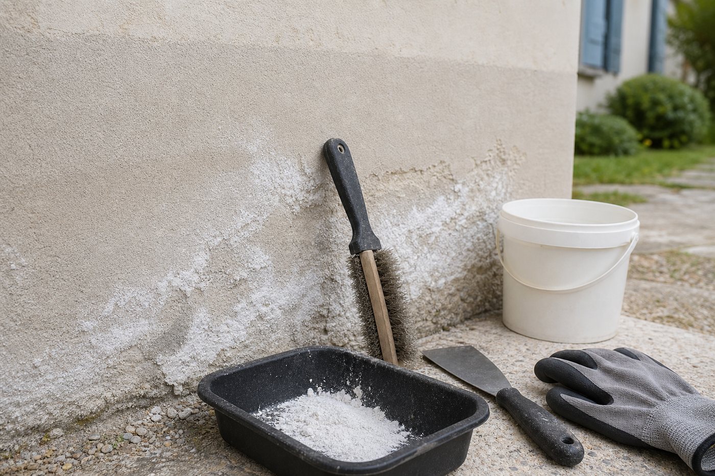 Traiter le salpêtre sur un mur extérieur